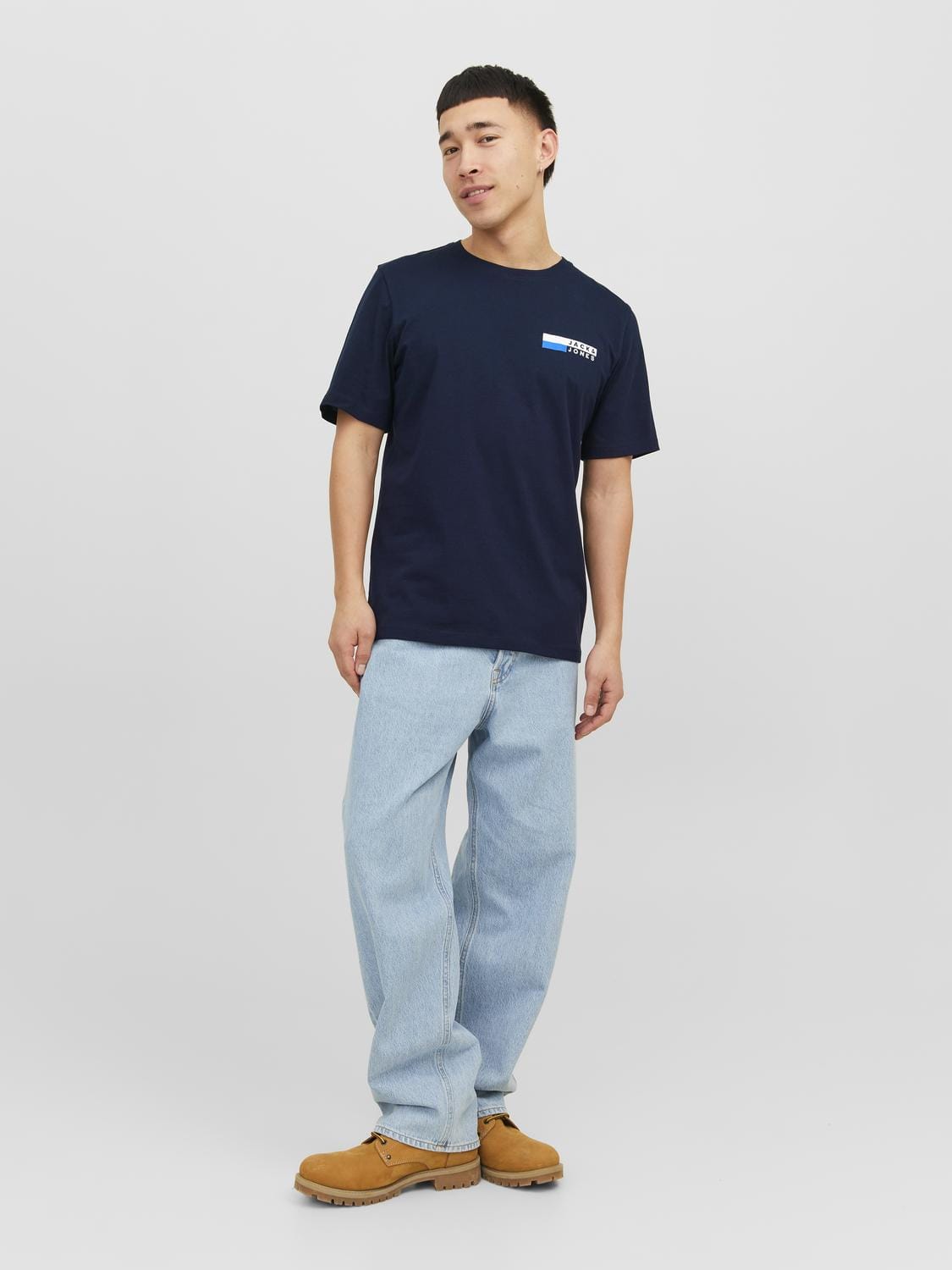 Camiseta azul - JJECORP LOGO TEE PLAY SS O-NECK NOOS